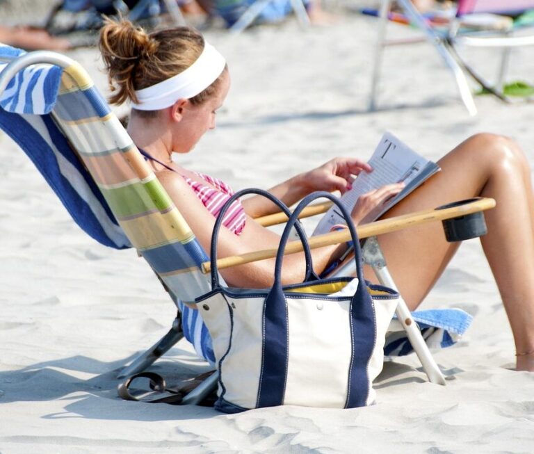 beach, sand, girl, shore, sunbathing, nature, summer, beach chair, reading, bikini, holiday, woman, relaxing, resting, seashore